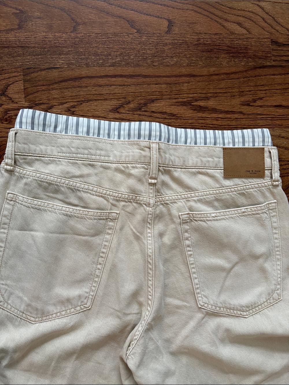 rag & bone Cream Drawstring Jeans - Picture 8 of 9